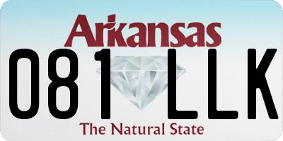 AR license plate 081LLK