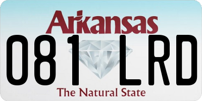 AR license plate 081LRD
