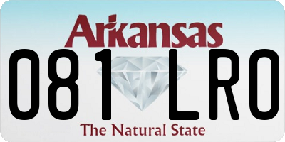 AR license plate 081LRO