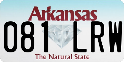 AR license plate 081LRW
