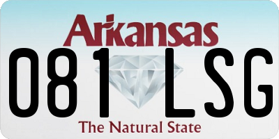 AR license plate 081LSG