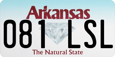 AR license plate 081LSL