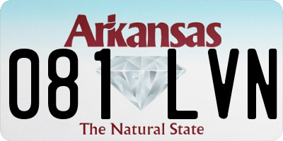 AR license plate 081LVN