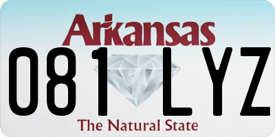 AR license plate 081LYZ