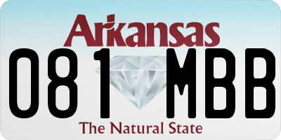 AR license plate 081MBB