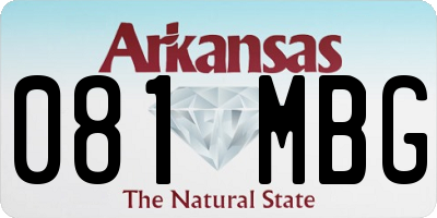 AR license plate 081MBG