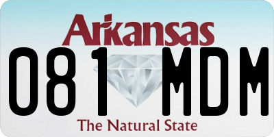 AR license plate 081MDM