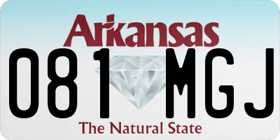 AR license plate 081MGJ