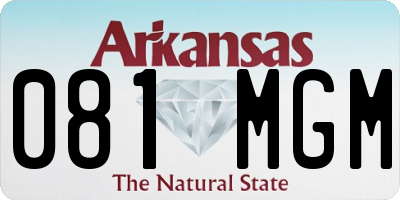 AR license plate 081MGM