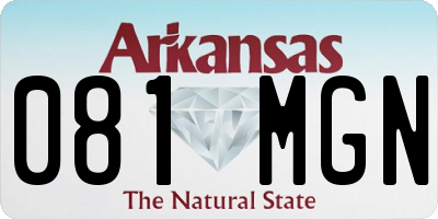 AR license plate 081MGN