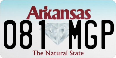 AR license plate 081MGP
