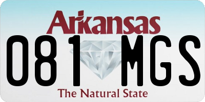 AR license plate 081MGS