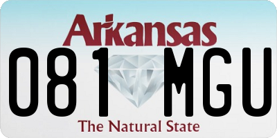 AR license plate 081MGU