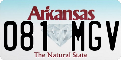 AR license plate 081MGV