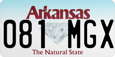 AR license plate 081MGX