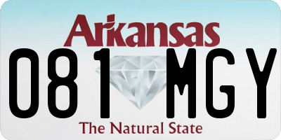 AR license plate 081MGY