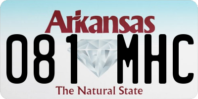 AR license plate 081MHC