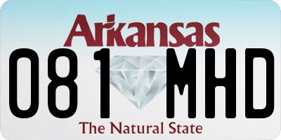 AR license plate 081MHD