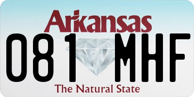 AR license plate 081MHF