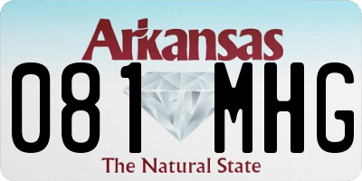AR license plate 081MHG