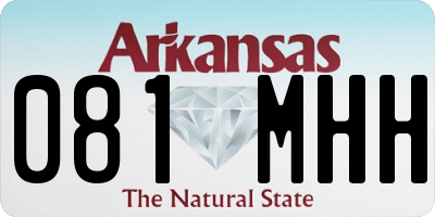 AR license plate 081MHH