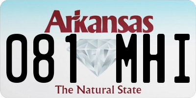 AR license plate 081MHI