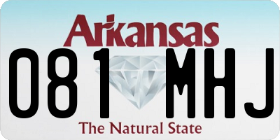 AR license plate 081MHJ