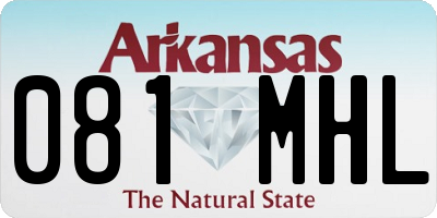 AR license plate 081MHL