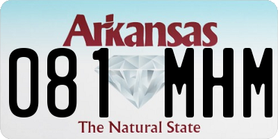 AR license plate 081MHM