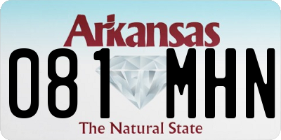 AR license plate 081MHN