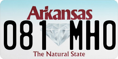 AR license plate 081MHO