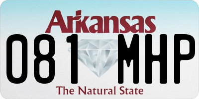 AR license plate 081MHP