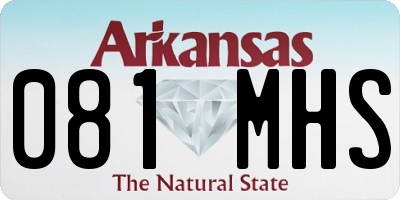 AR license plate 081MHS