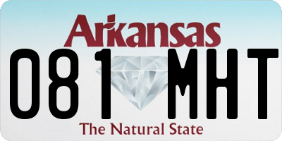 AR license plate 081MHT