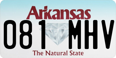 AR license plate 081MHV