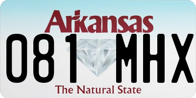 AR license plate 081MHX