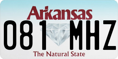 AR license plate 081MHZ