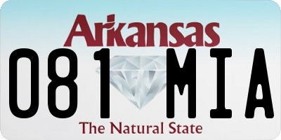 AR license plate 081MIA
