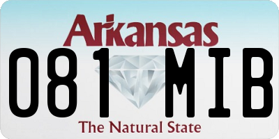AR license plate 081MIB