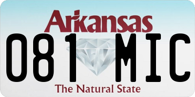 AR license plate 081MIC