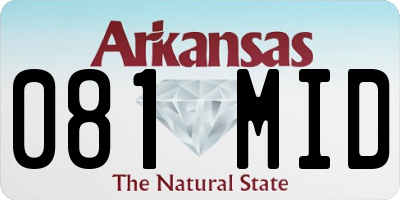 AR license plate 081MID