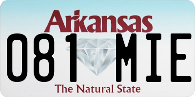 AR license plate 081MIE