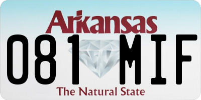AR license plate 081MIF