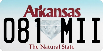 AR license plate 081MII