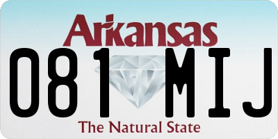 AR license plate 081MIJ