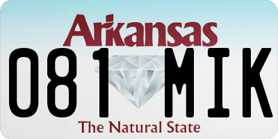 AR license plate 081MIK