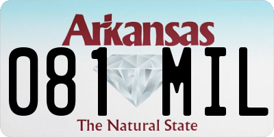 AR license plate 081MIL