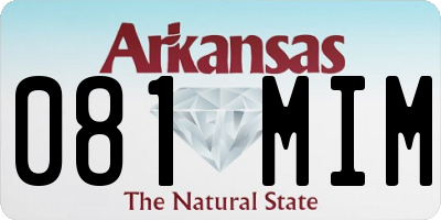 AR license plate 081MIM