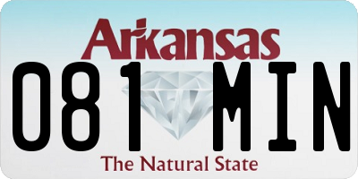 AR license plate 081MIN