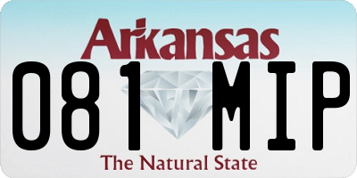AR license plate 081MIP